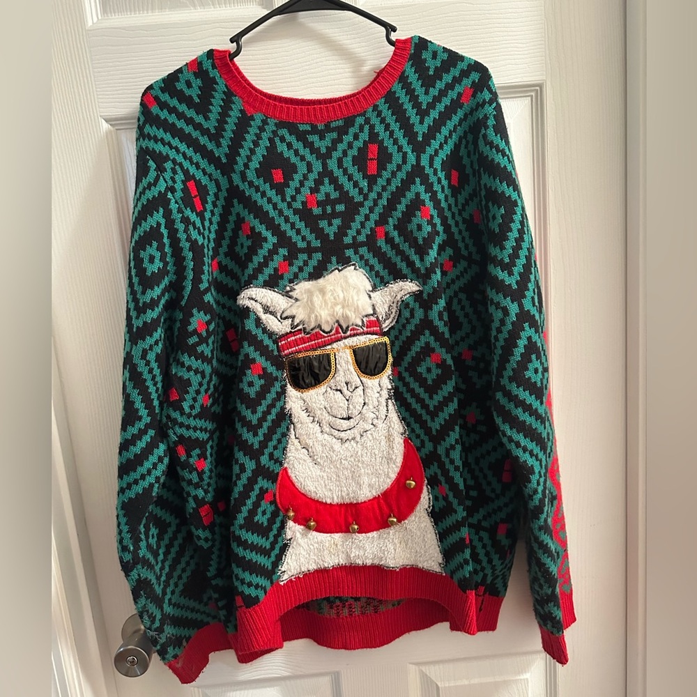 Christmas llama sweater